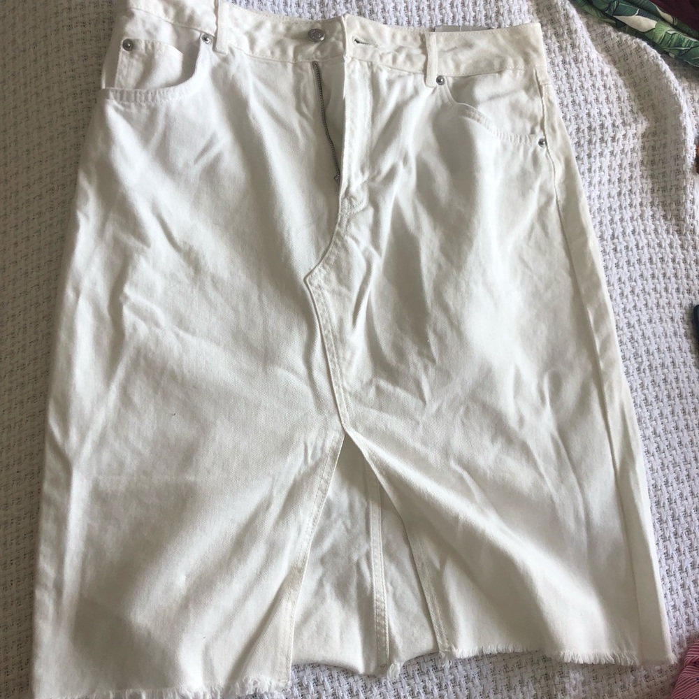 White Denim Skirt  BRAND NEW